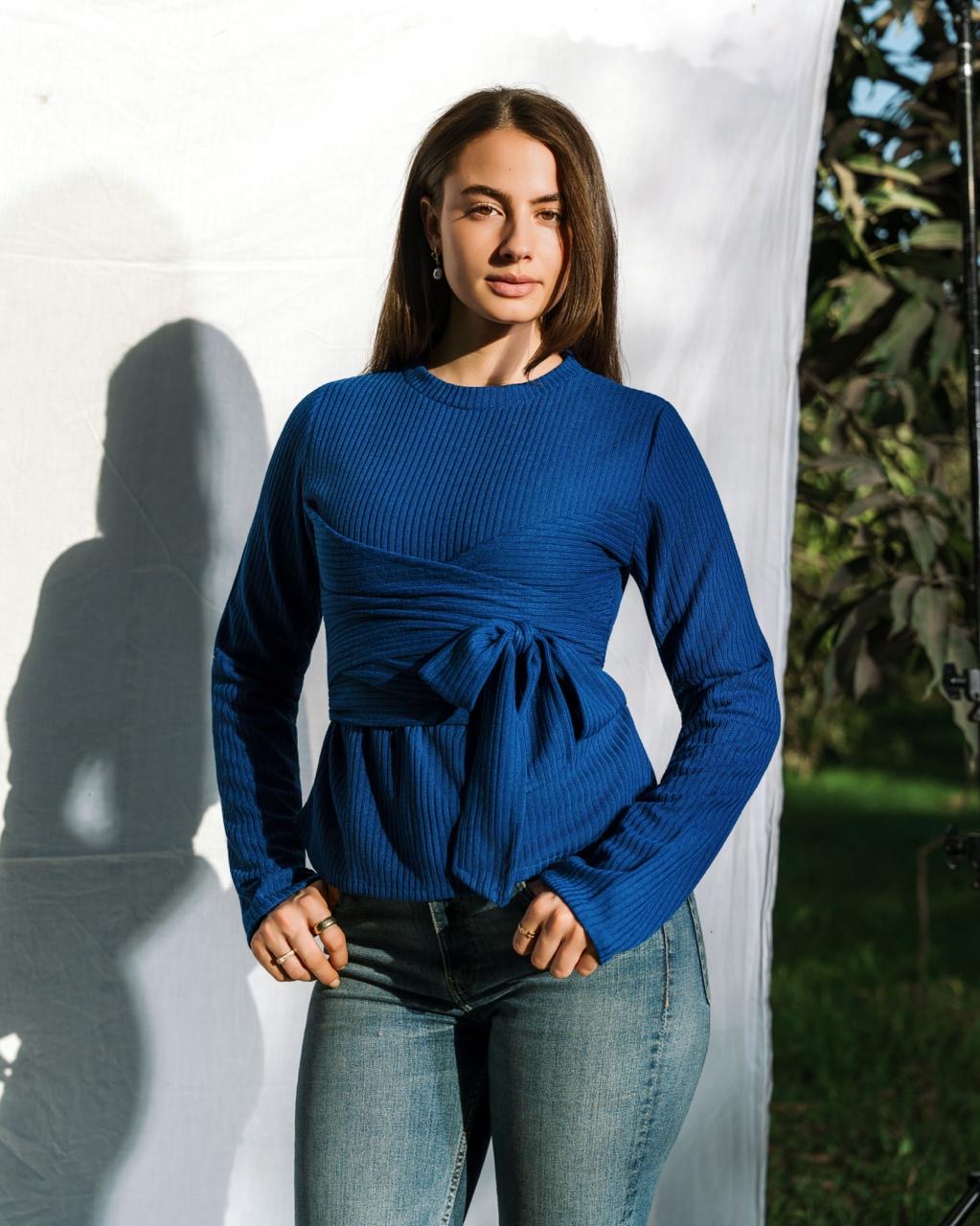 The Anchor Blouse - Royal Blue