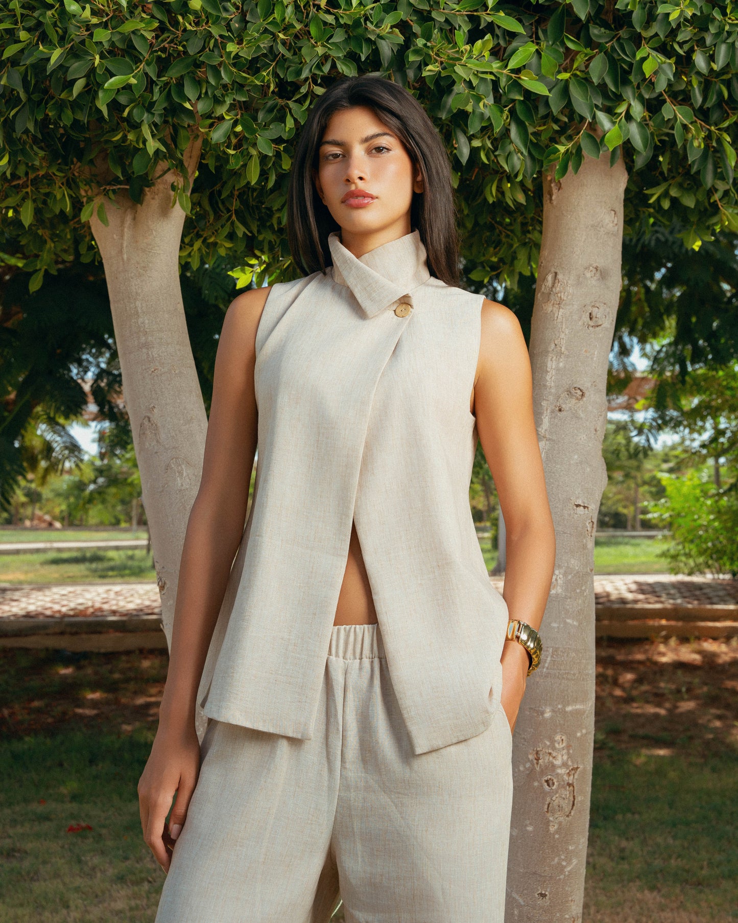 The Ray Linen Set - Natural Sand