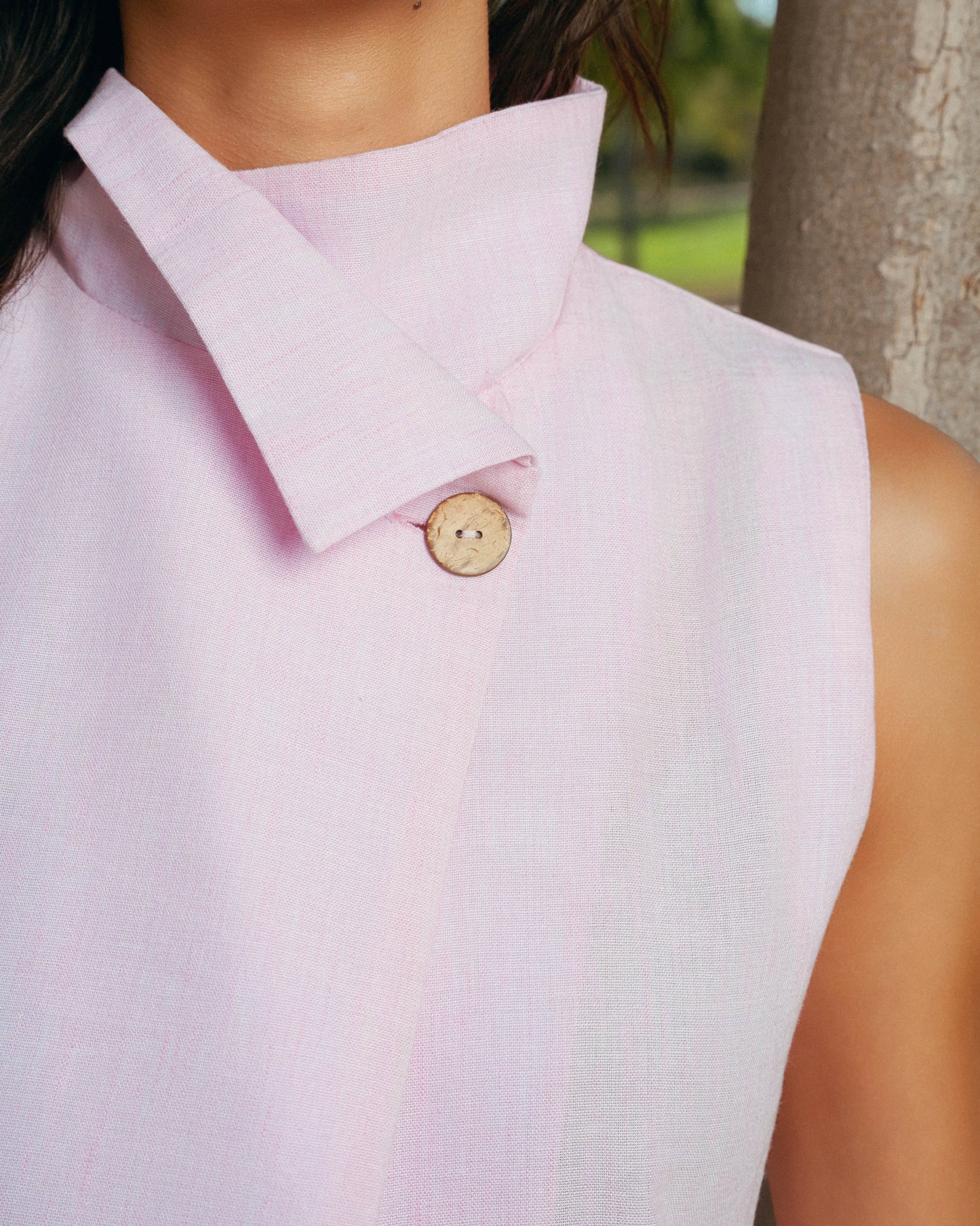 The Ray Linen Set - Blush Pink