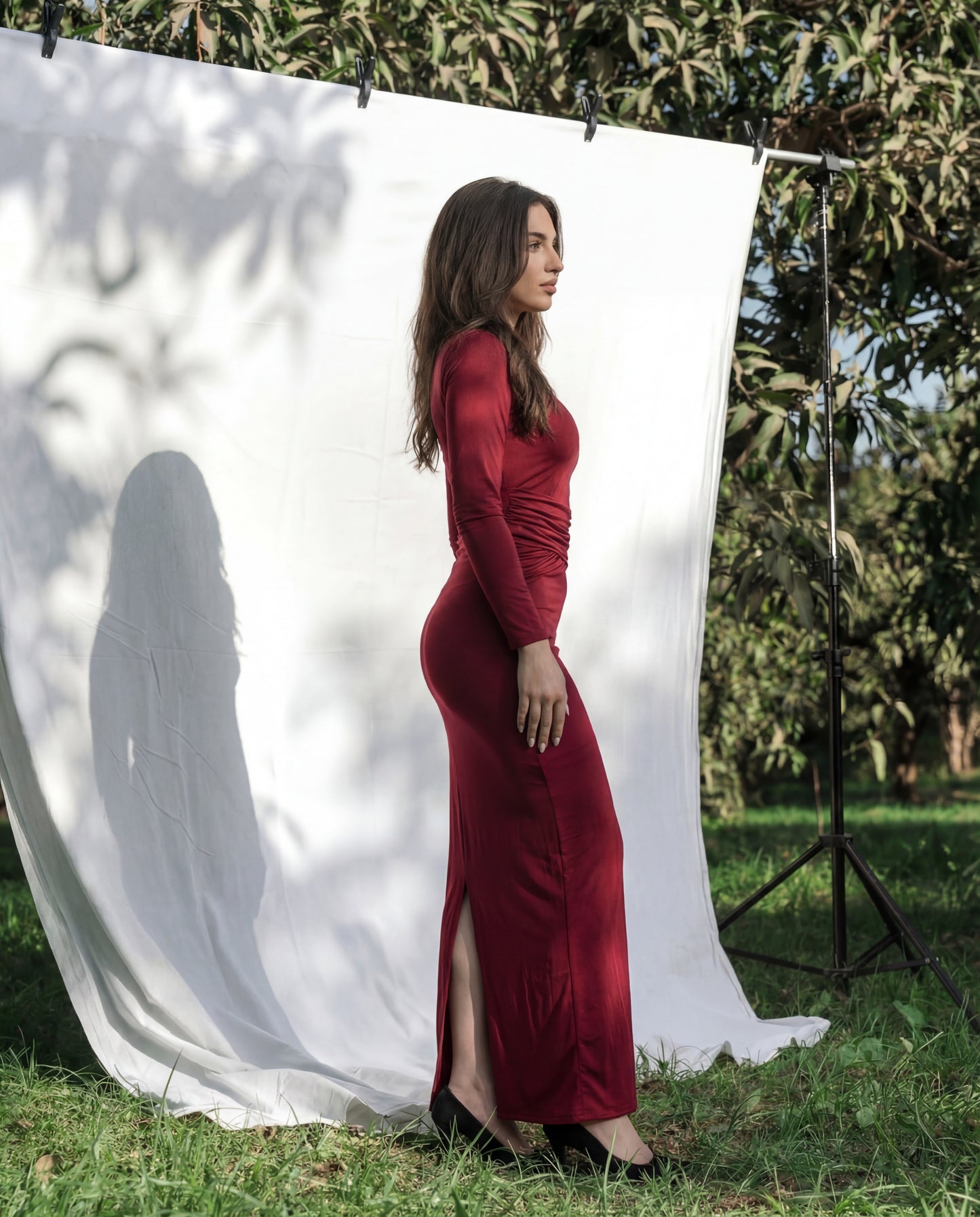 The Allure Dress - Burgundy