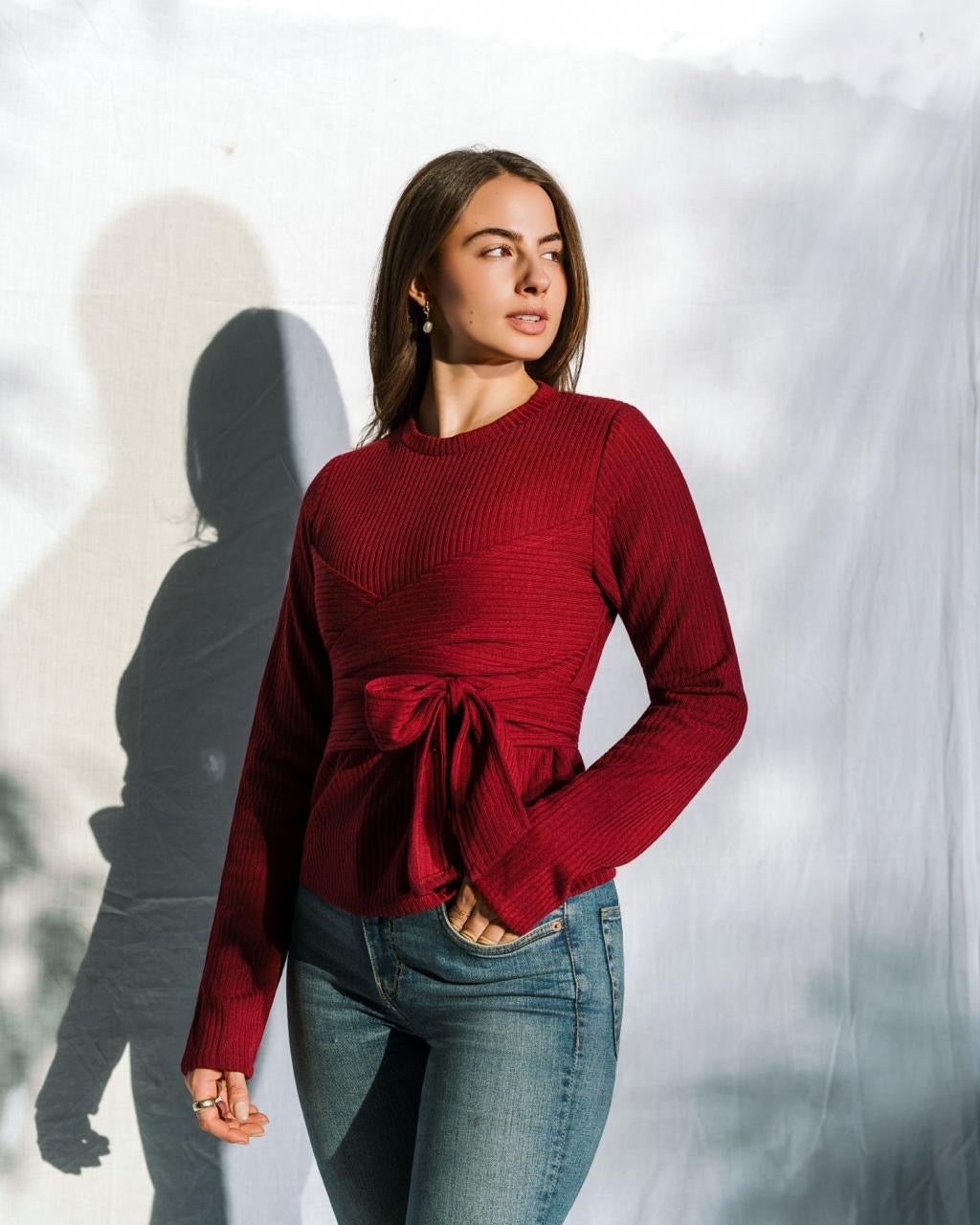 The Anchor Blouse - Maroon
