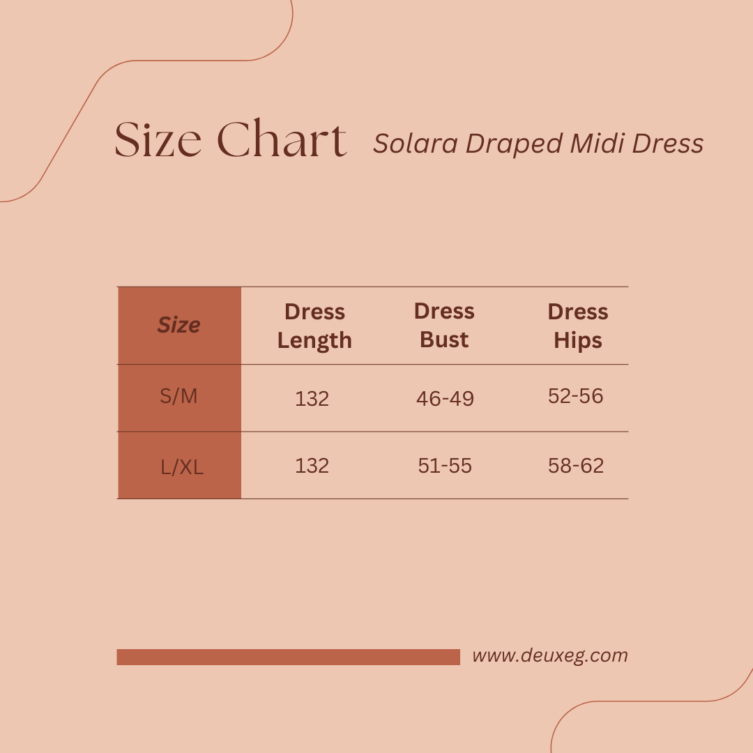 The Solara Draped Belted Midi Dress