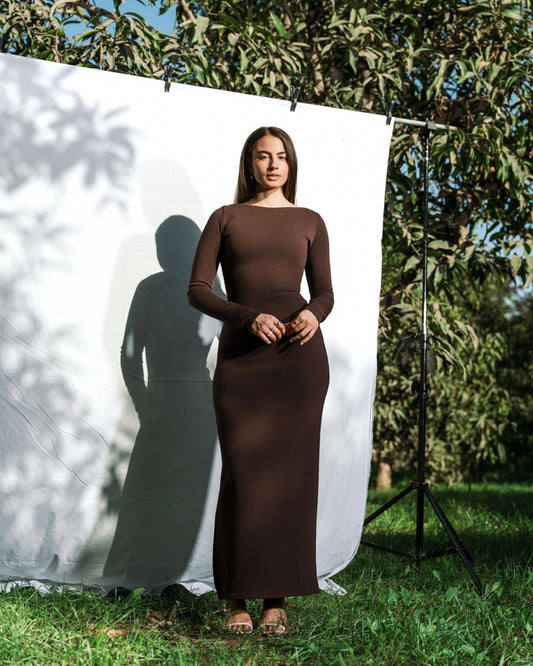 The Poise Dress - Brown