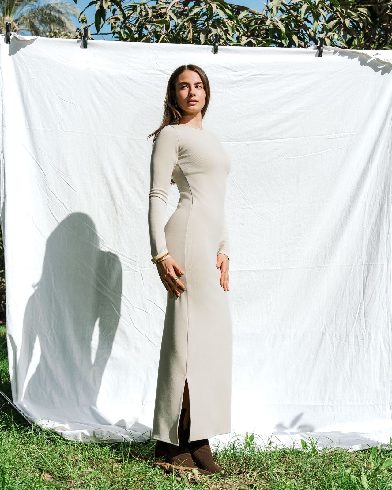 The Poise Dress - Beige