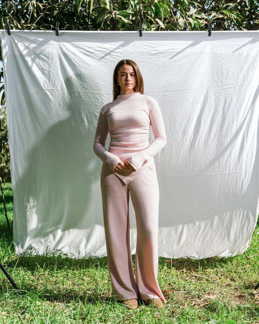 The Signature knit Set - Pink