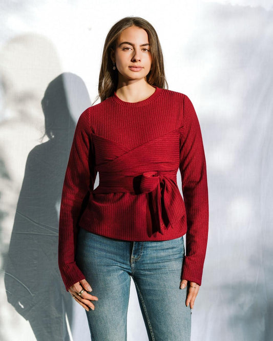 The Anchor Blouse - Maroon