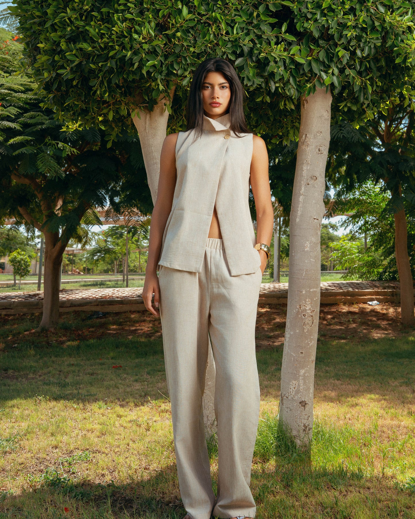 The Ray Linen Set - Natural Sand