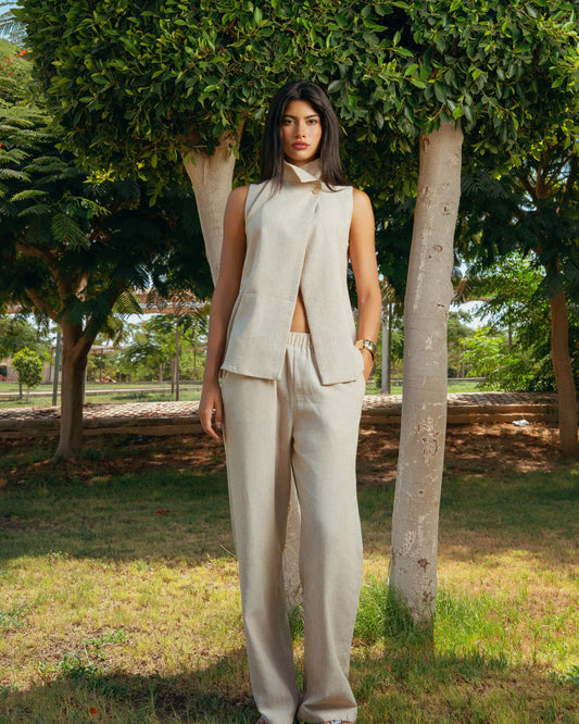 The Ray Linen Set - Natural Sand