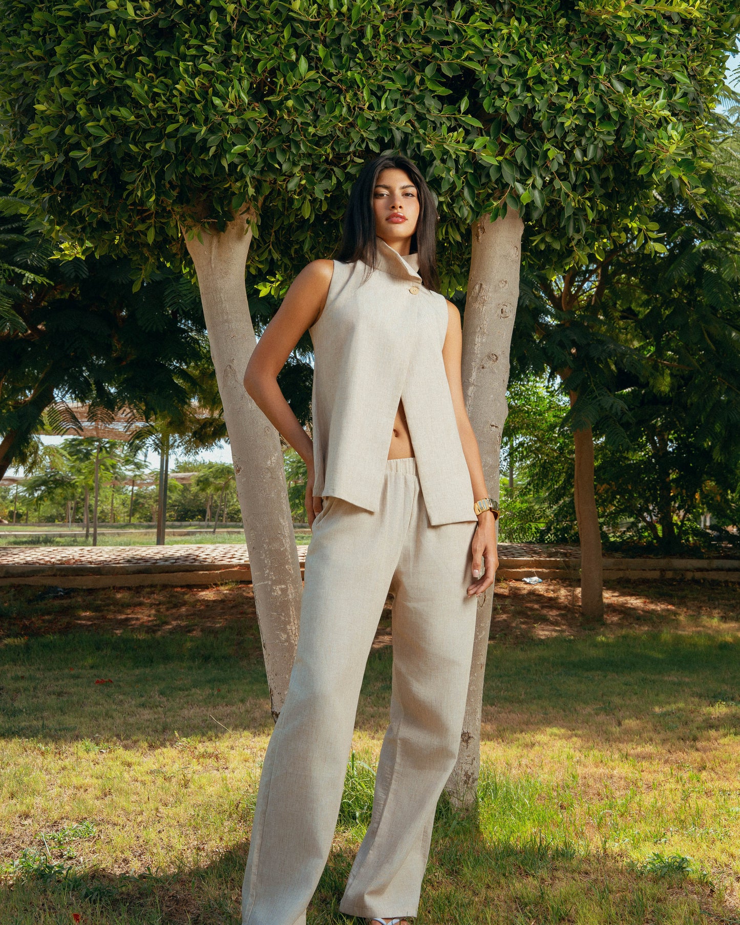The Ray Linen Set - Natural Sand