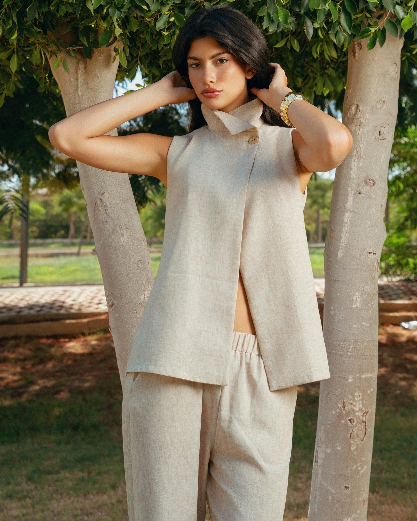 The Ray Linen Set - Natural Sand