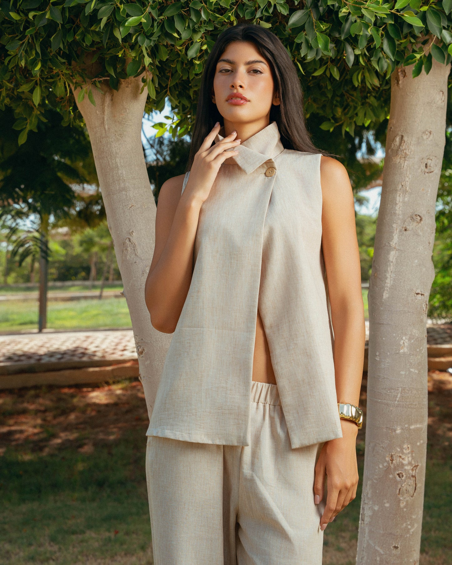 The Ray Linen Set - Natural Sand