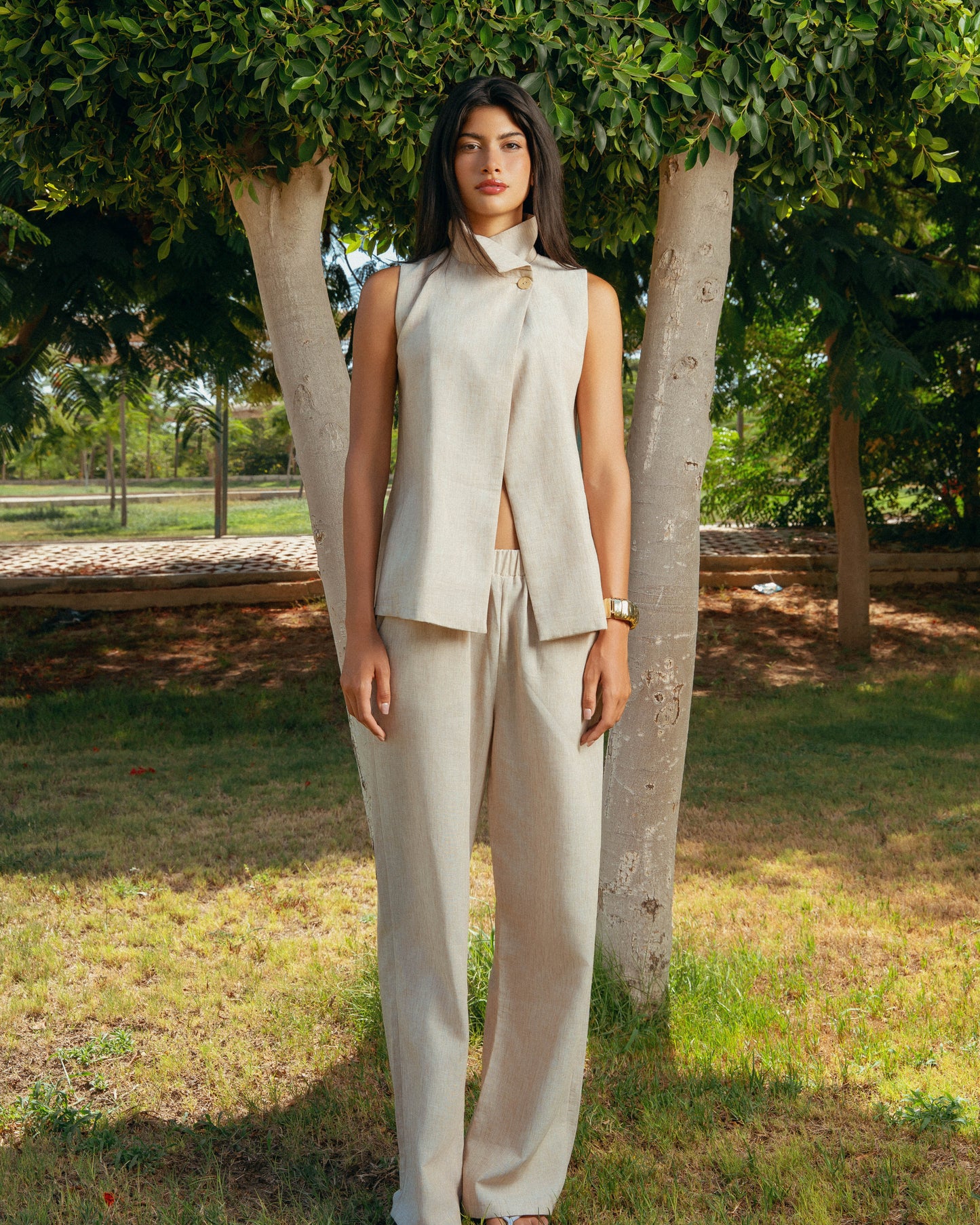 The Ray Linen Set - Natural Sand