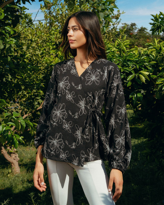 The Fleur Wrap Blouse
