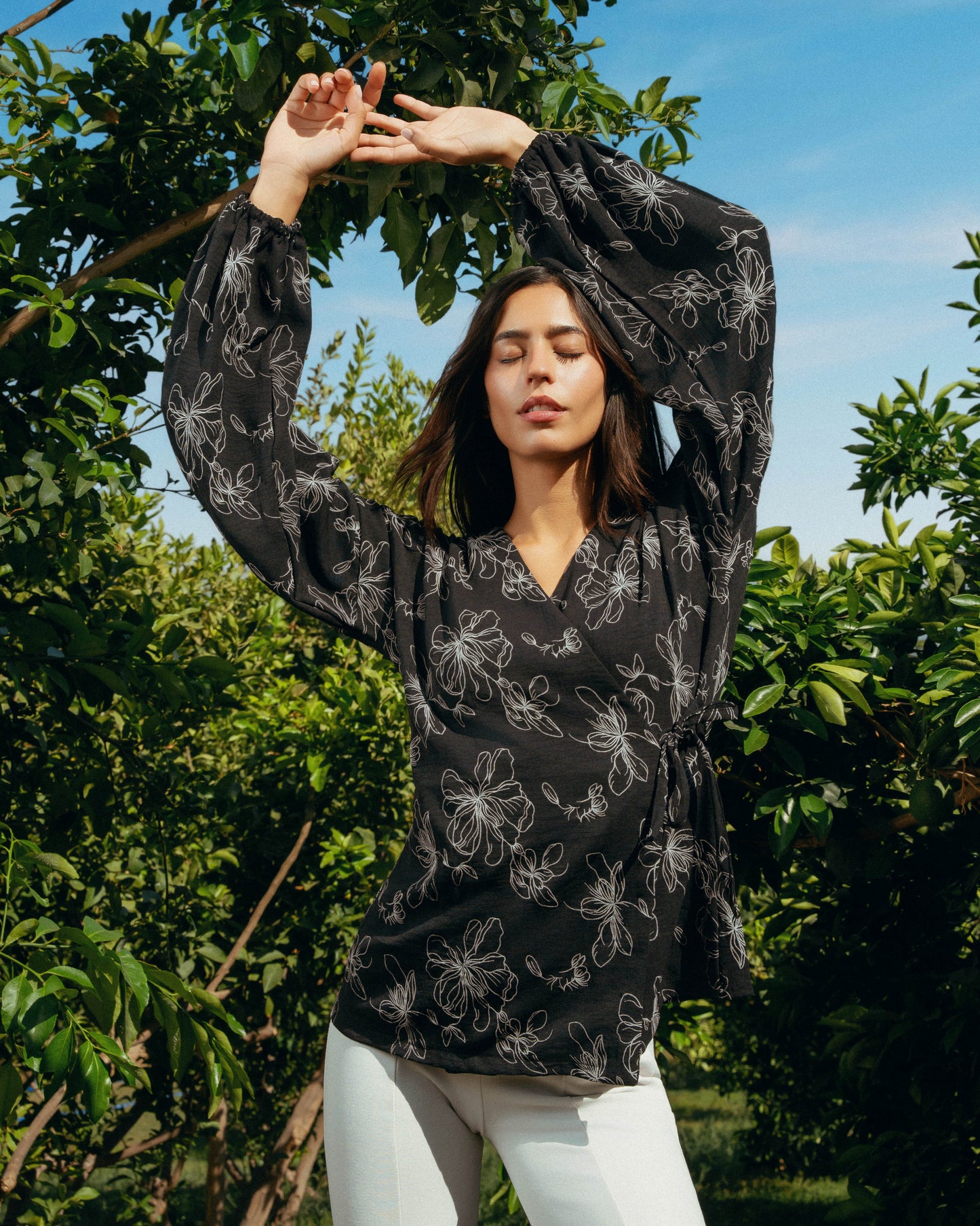 Fleur Wrap Blouse