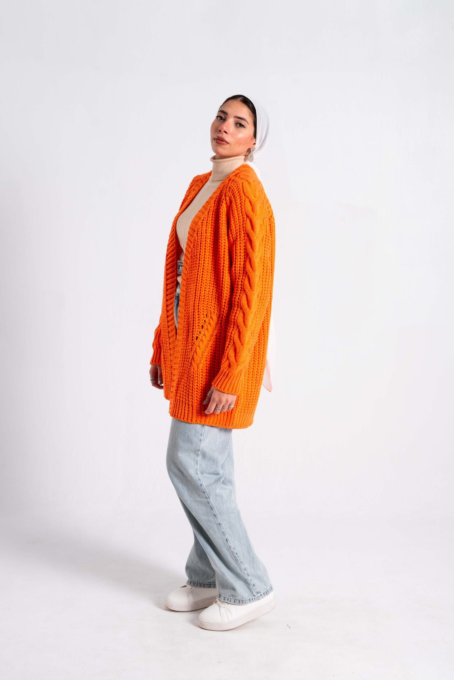 Orange Grace Cardigan