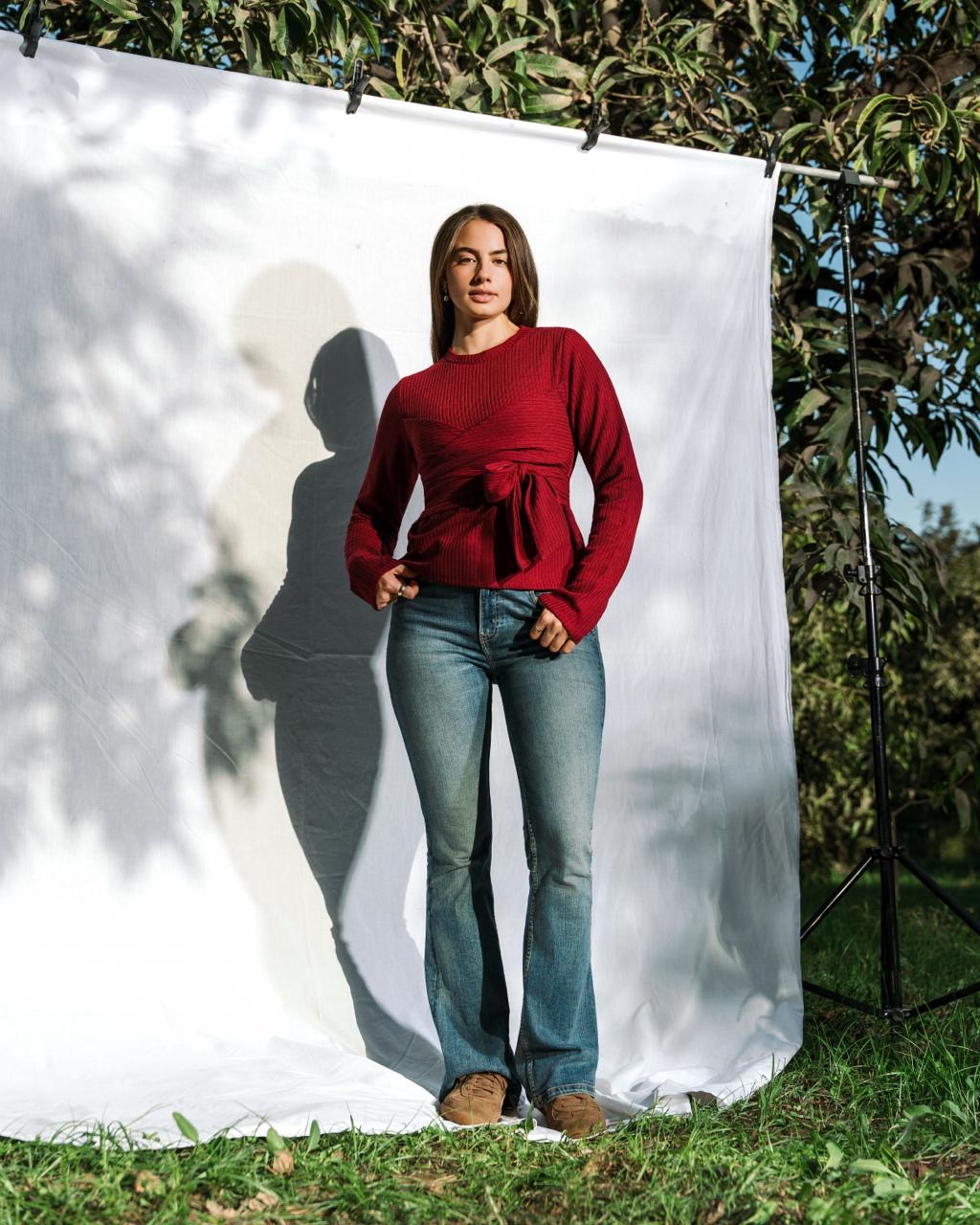 The Anchor Blouse - Maroon