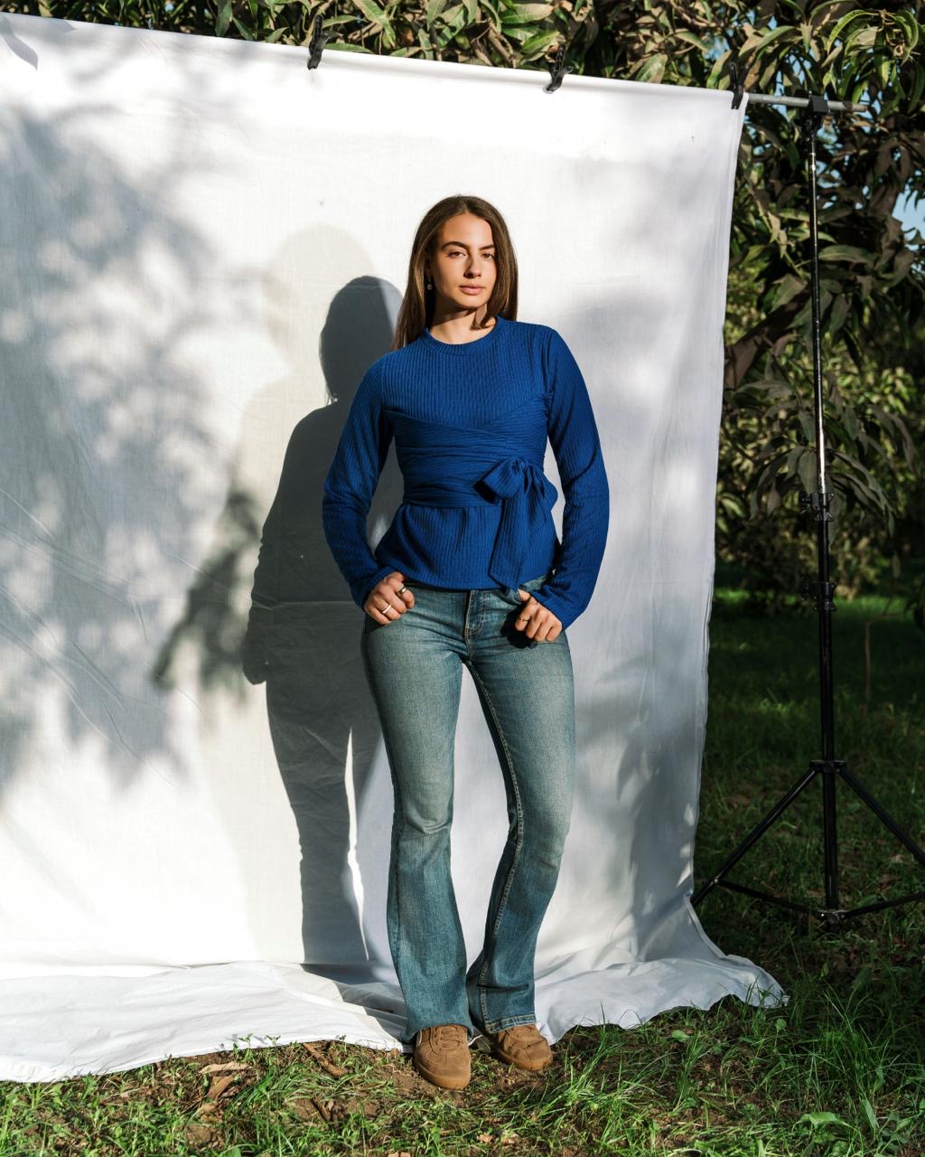 The Anchor Blouse - Royal Blue